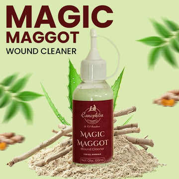 Canophilia Magic Maggot | Ayurvedic Maggot Remover with Neem & Tulsi | Instant Wound Cleaner for Dogs & Animals – 100ml