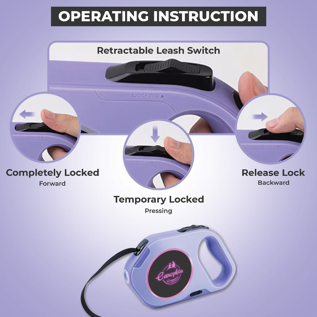 LED Retractable Leash