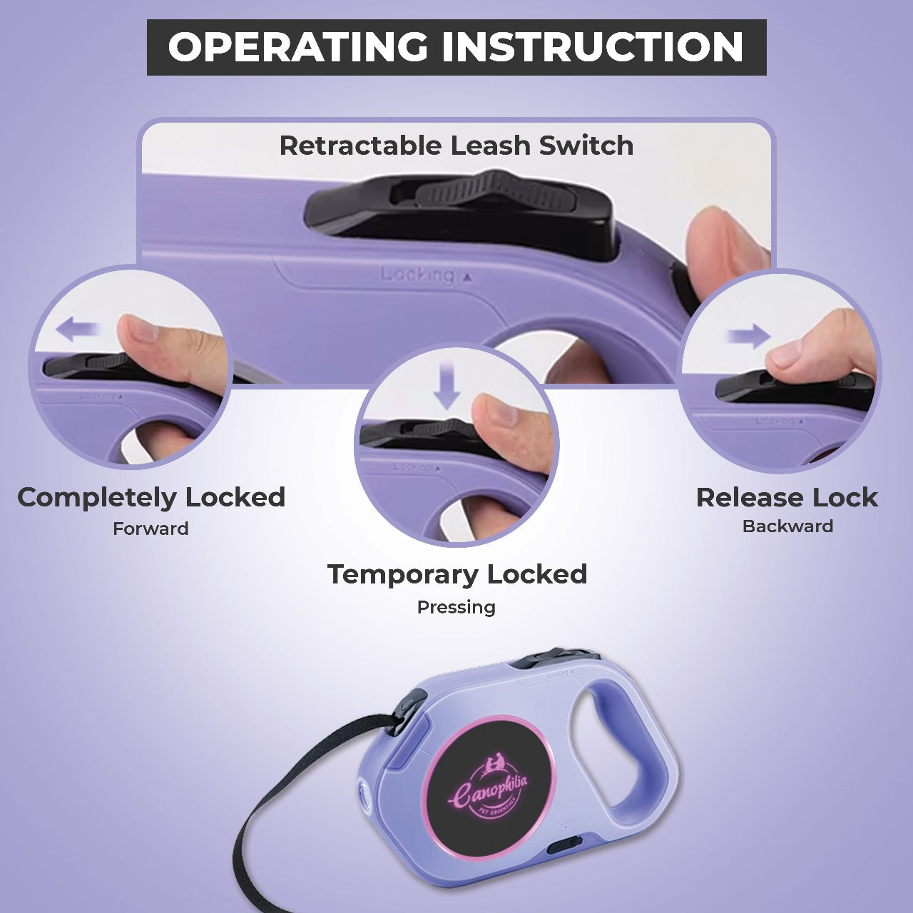 LED Retractable Leash