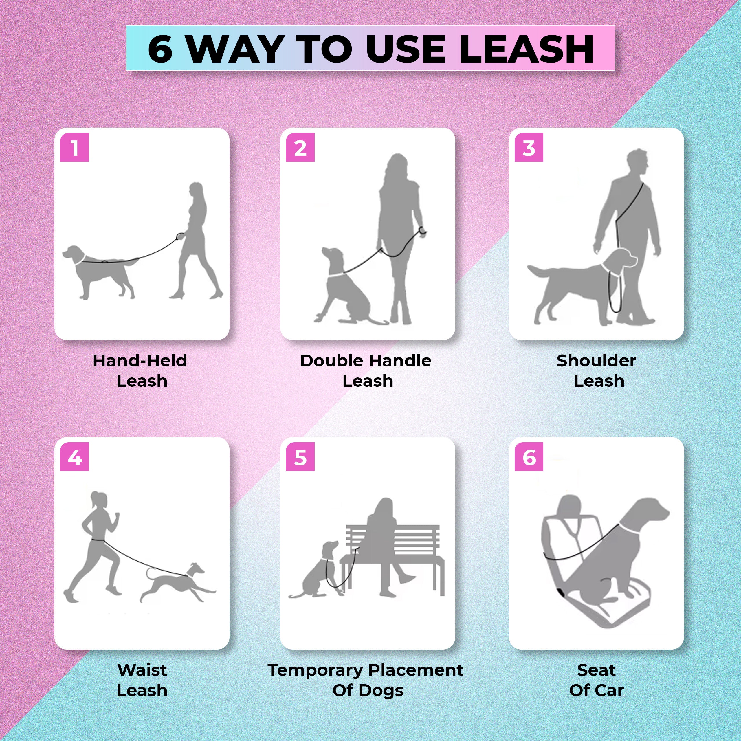 Multifunctional Bungee Dog Leash